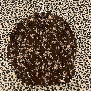 Ralph Lauren floral pearl snap shirt.